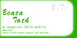 beata toth business card